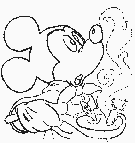 Mickey Making Soup Disney 14bb Coloring Page