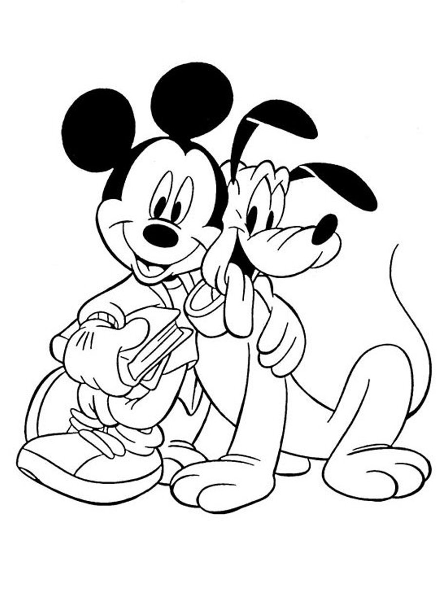 Mickey Mouse And Pluto Sd011 Coloring Page