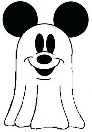 Mickey Mouse The Ghost Coloring Page