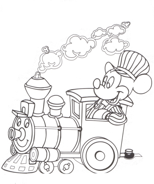 Mickey On Train Disney