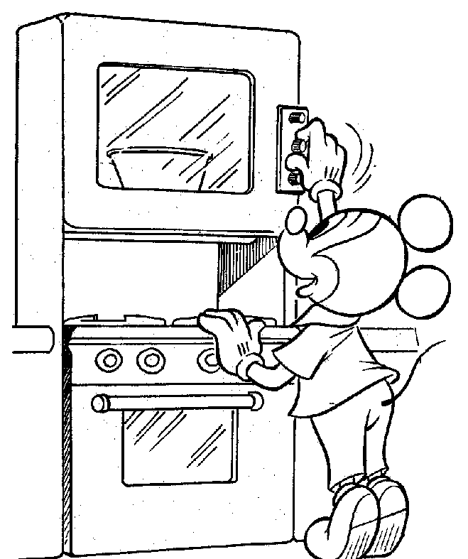 Mickey Setting Up The Oven Disney