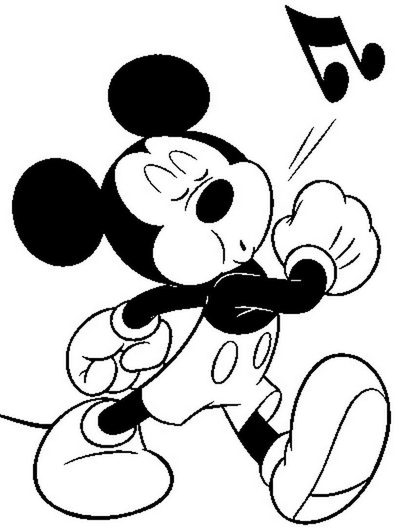 Mickey Whistle Disney 45b4 Coloring Page
