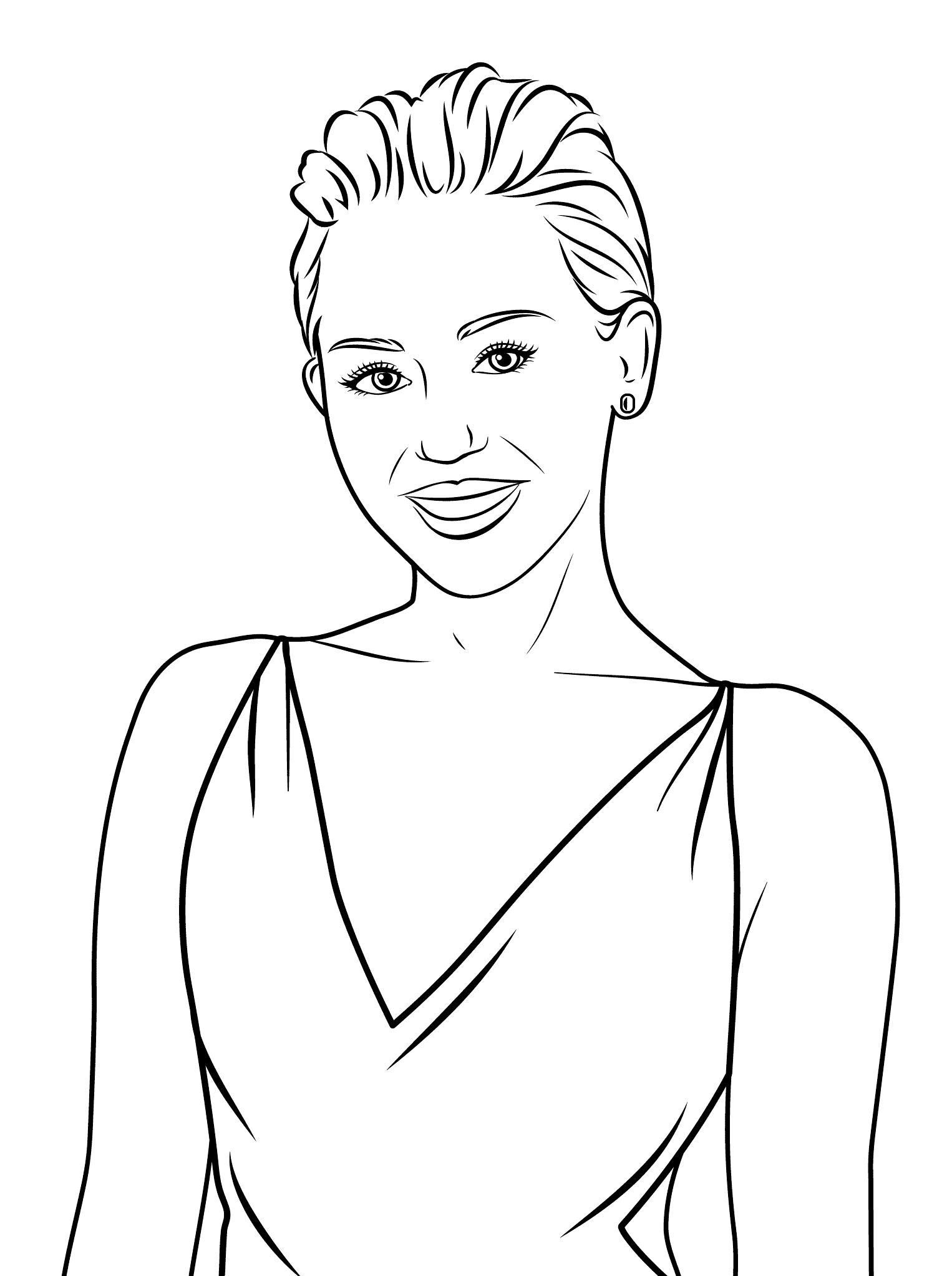 Miley Cyrus Celebrity Coloring Page