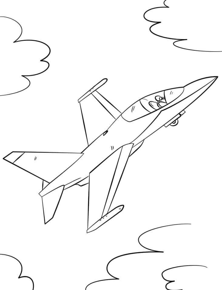Military Fighter Jet 1 Coloring Page
