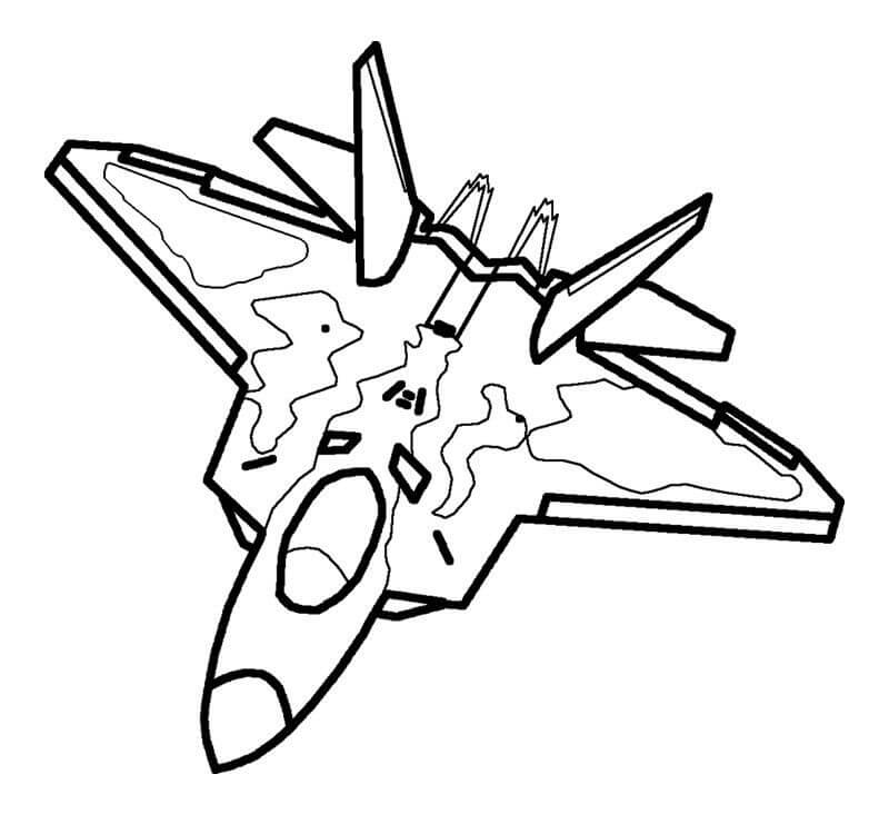 Military Fighter Jet Coloring Page