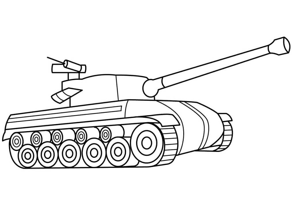 Military Tank 1 Coloring Page