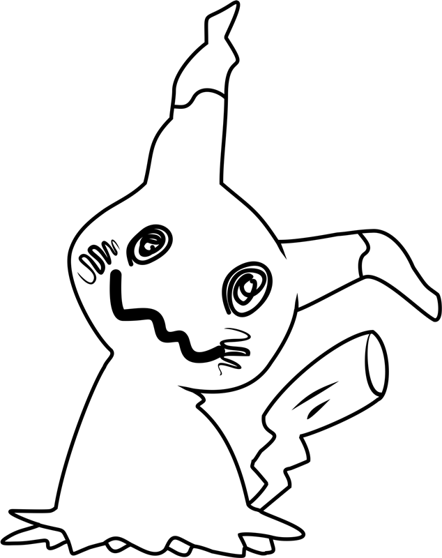 Mimikyu Disguised Form Coloring Page