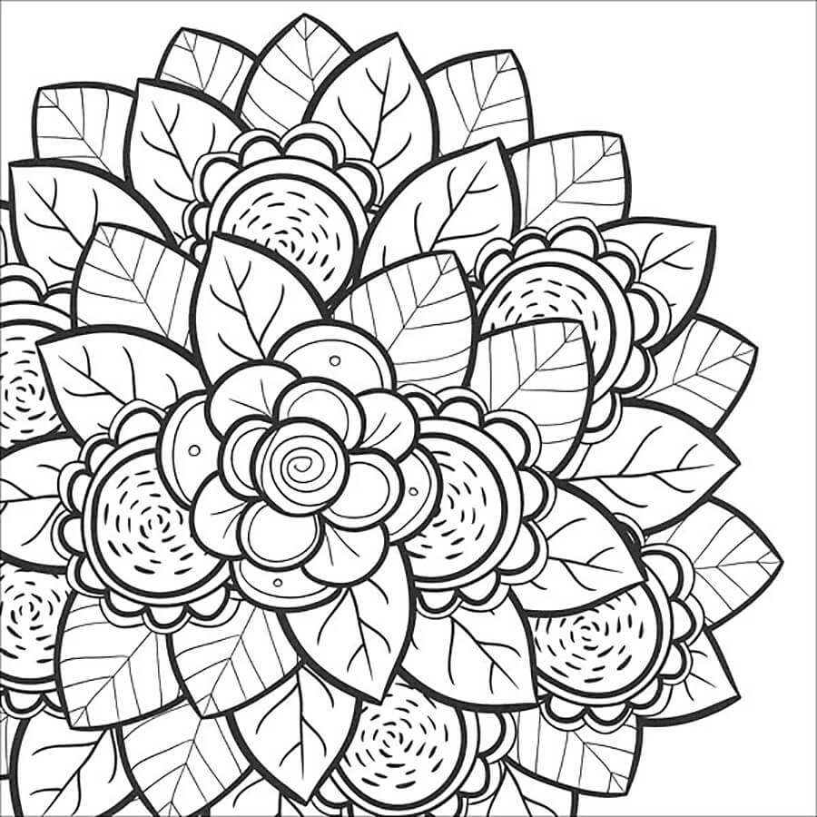 Mindfulness with Lotus Cool Coloring Page