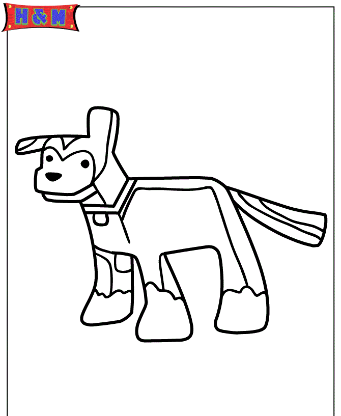 Minecraft Cartoon Dog