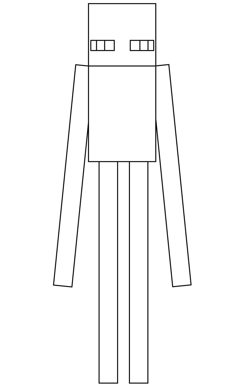 Minecraft Enderman Coloring Page