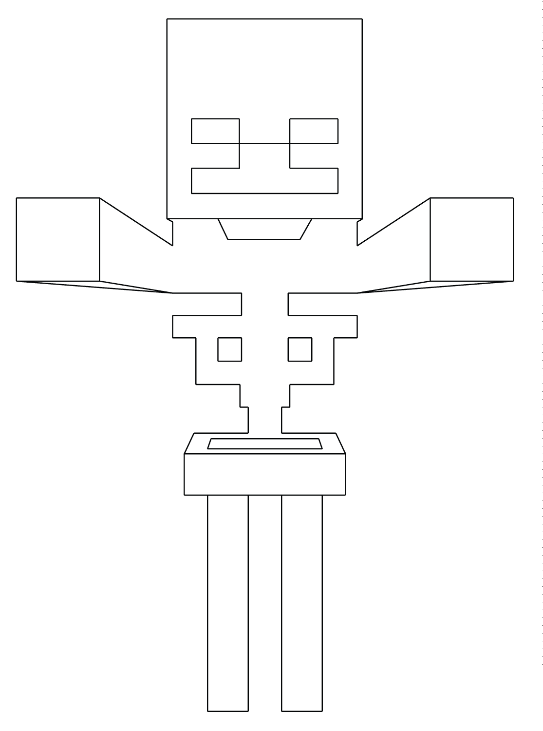 Minecraft Skeleton Coloring Page