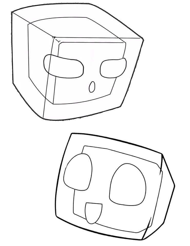 Minecraft Slime Coloring Page