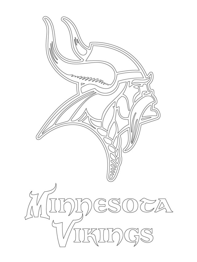 Minnesota Vikings Logo Football Sport Coloring Page