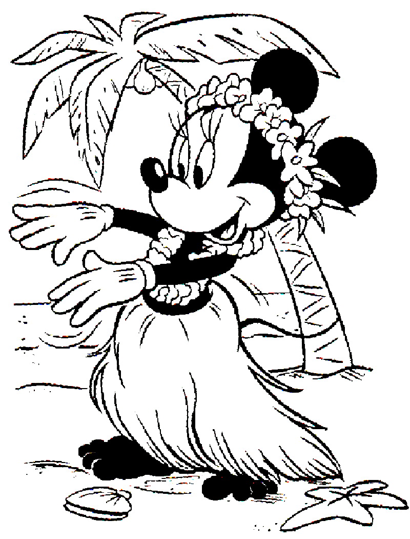 Minnie As Hula Girl Disney