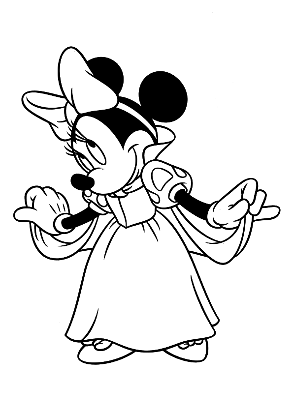 Minnie As Snow White Disney Dd0a Coloring Page