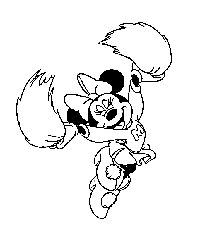 Minnie Cheers Up Disney Coloring Page