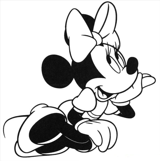 Minnie Day Dreaming Disney Coloring Page