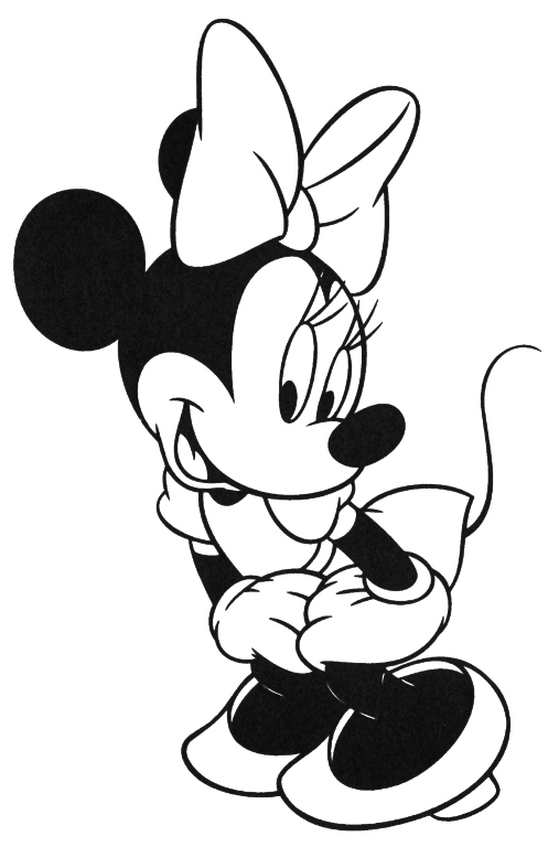 Minnie Doing A Pose Disney Df67 Coloring Page