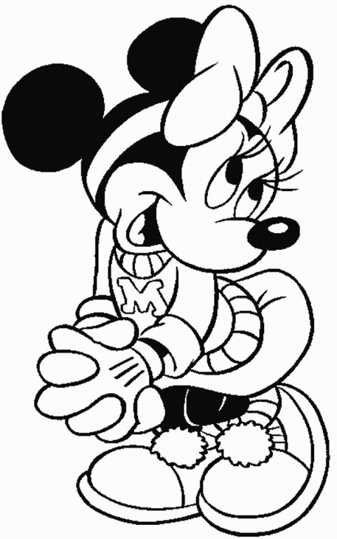 Minnie Flirts Disney Coloring Page