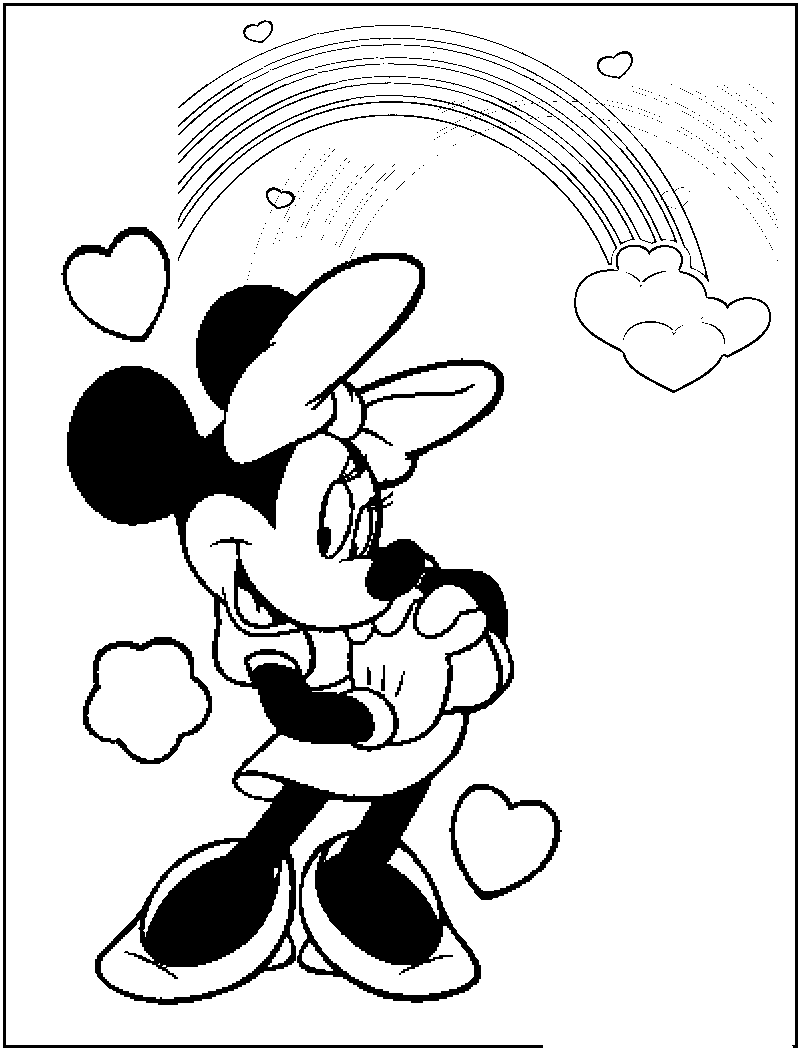 Minnie Hoping Disney 8615 Coloring Page