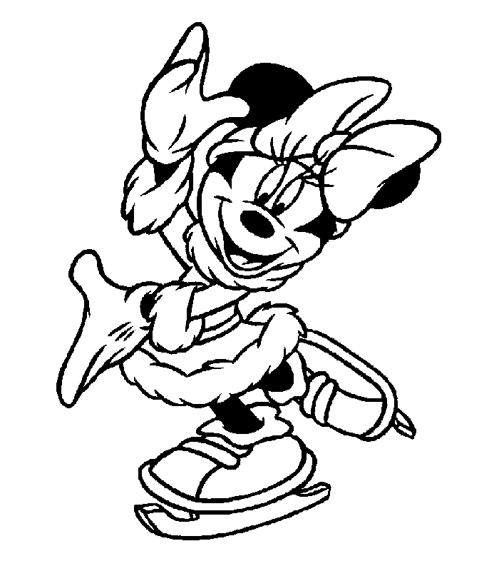 Minnie In Christmas Edition Disney 175b Coloring Page