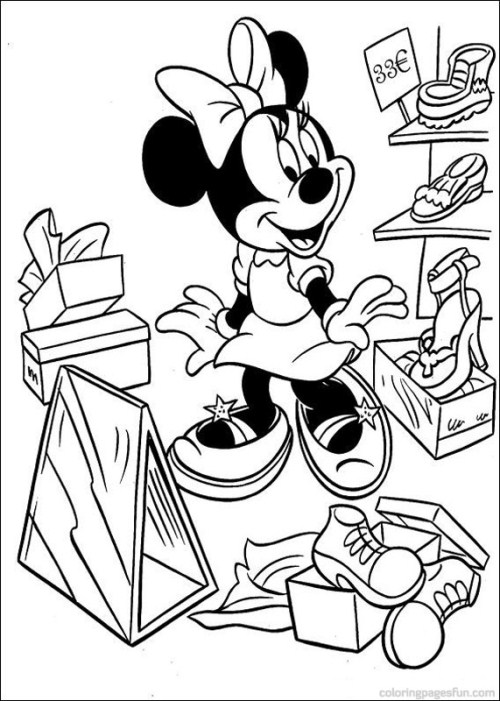 Minnie In Dept Store Disney Fcd2 Coloring Page