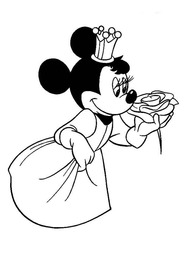 Minnie The Queen Disney Coloring Page