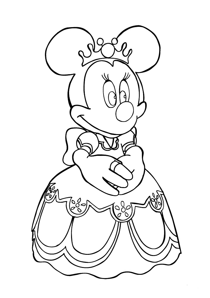 Minnie The Queen Of Disney Disney Coloring Page