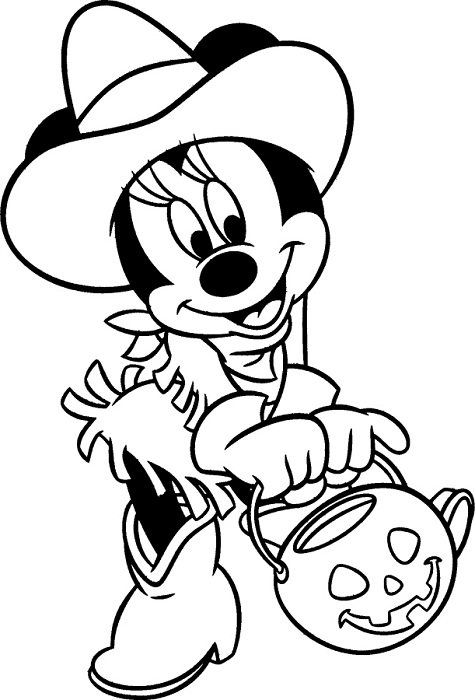 Minnie Wants Candy Disney Coloring Page