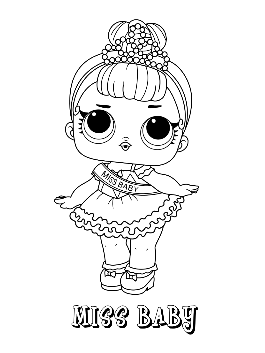 Miss Baby Lol Doll Coloring Page