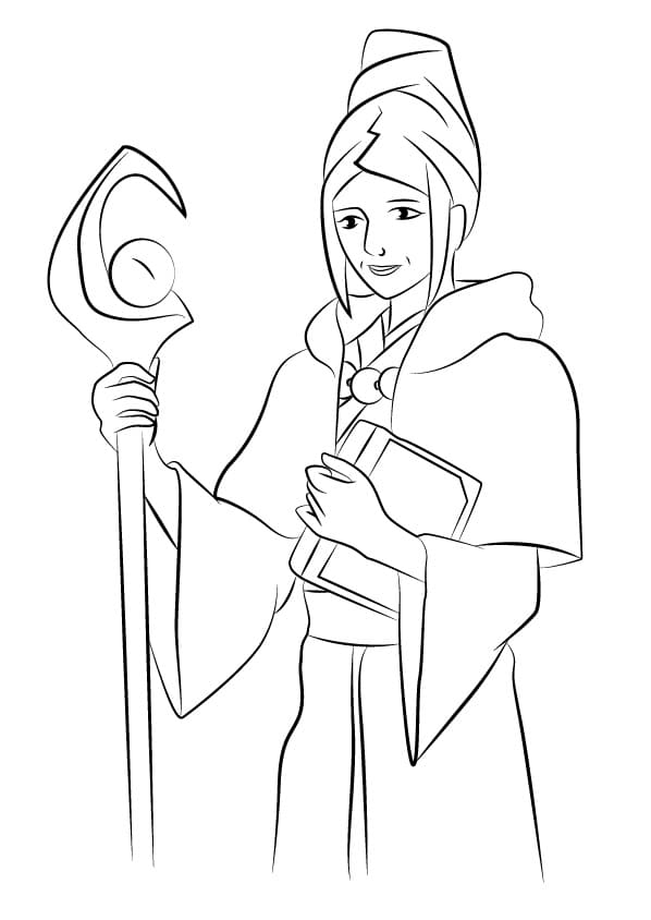Misty Fey from Ace Attorney Coloring Page