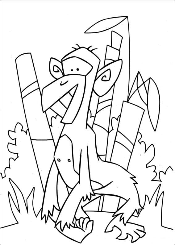 Monkey from Stanley Coloring Page