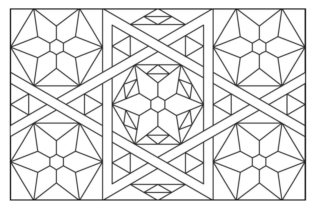Monreale Cathedral Tile Mosaic Coloring Page