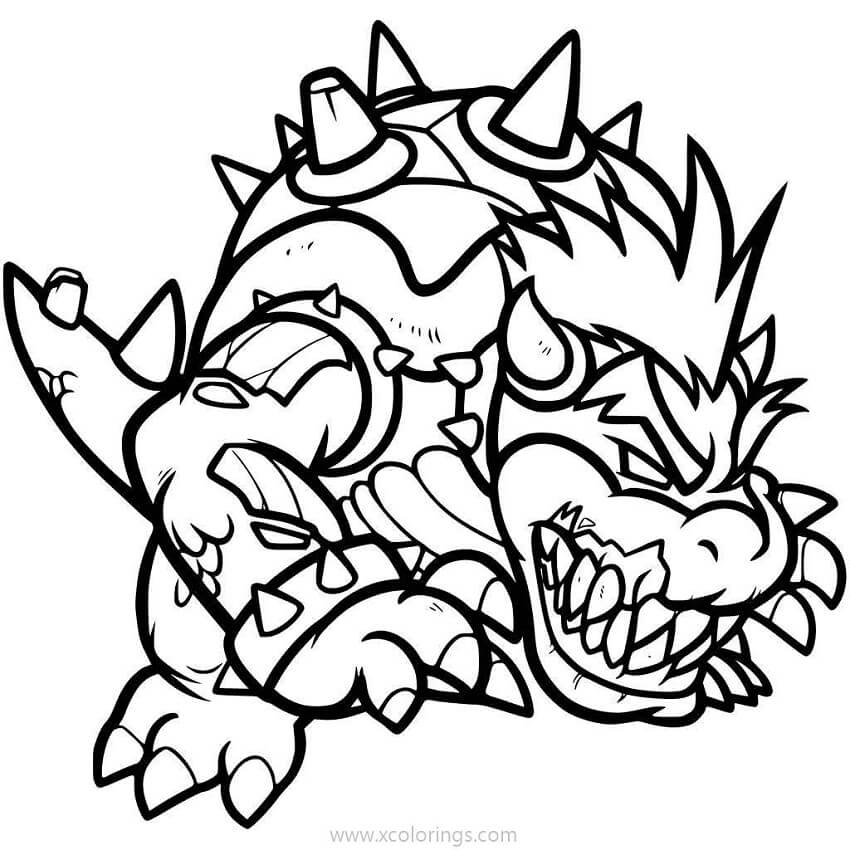Monster Bowser Coloring Page