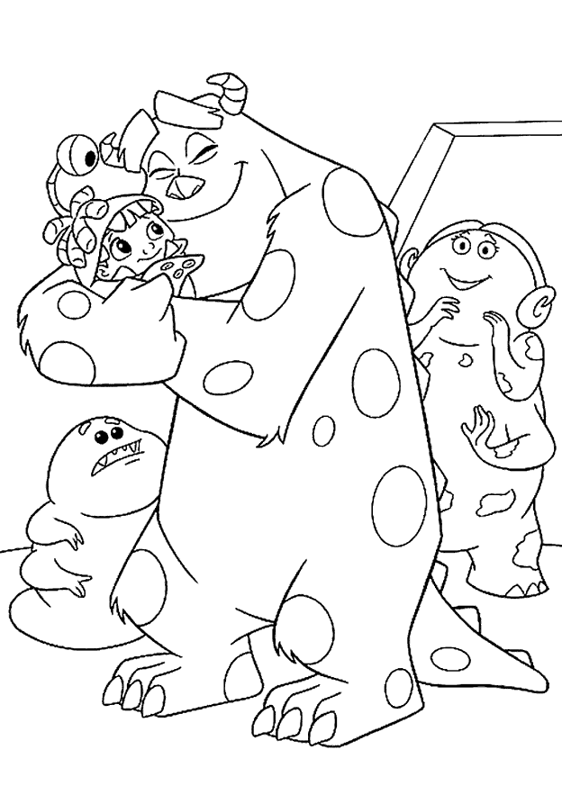 Monsters Incs Printable Coloring Page