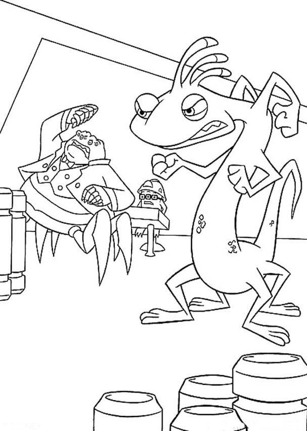 Monsters Incs Randall Coloring Page