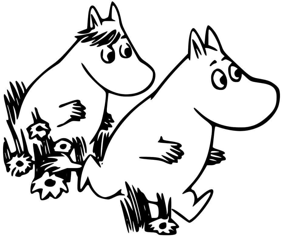Moomintroll and Snorkmaide