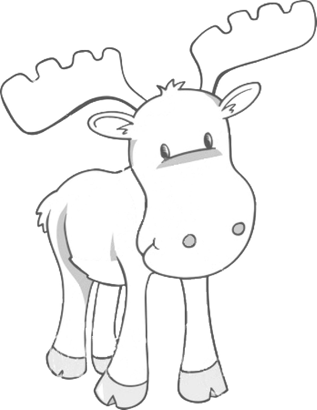Moose Free Animal S For Kids14f3 Coloring Page
