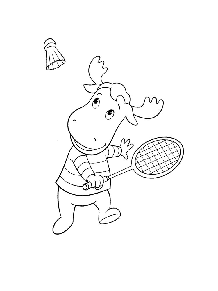 Moose Playing Badminton