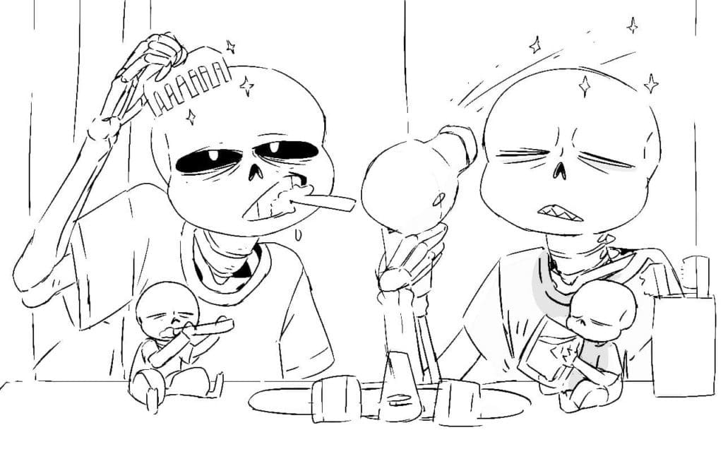 Morning Sans Coloring Page