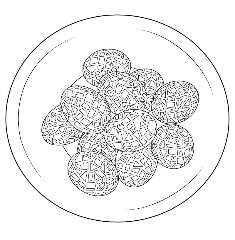 Mosaic Eggs Coloring Page