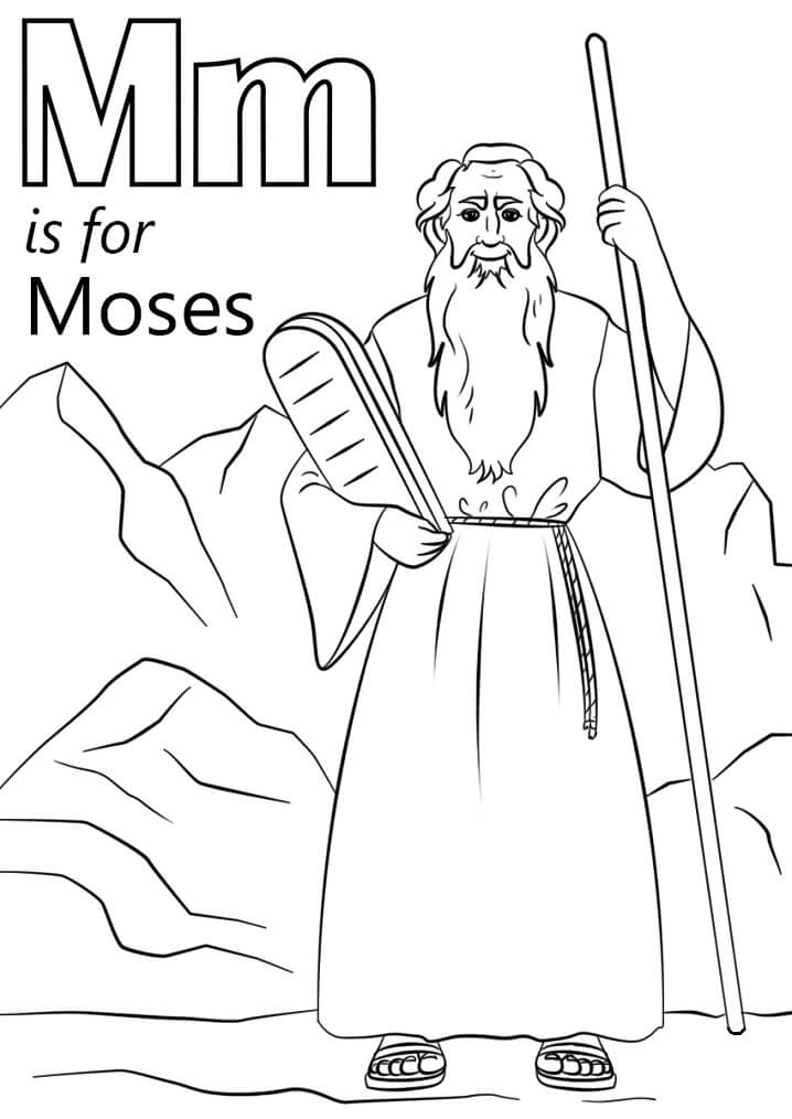 Moses Letter M Coloring Page