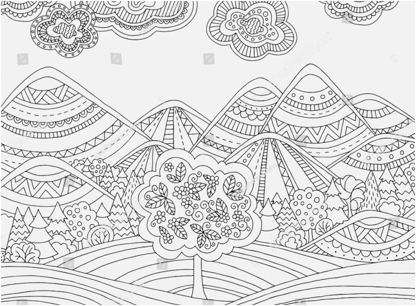 Mountain Mandala Coloring Page