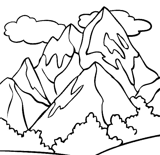 Mountain Peak Coloring Page
