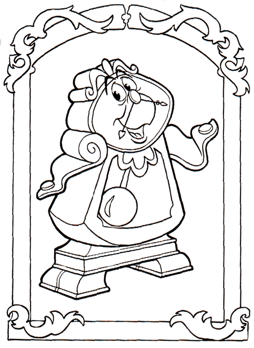 Mr Clock Disney Princess 117d Coloring Page