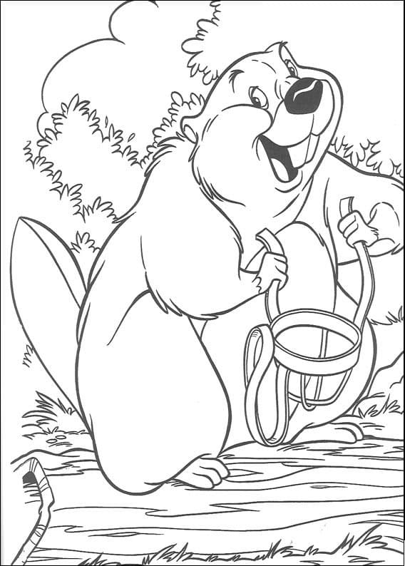 Mr. Busy from Lady and the Tramp Coloring Page