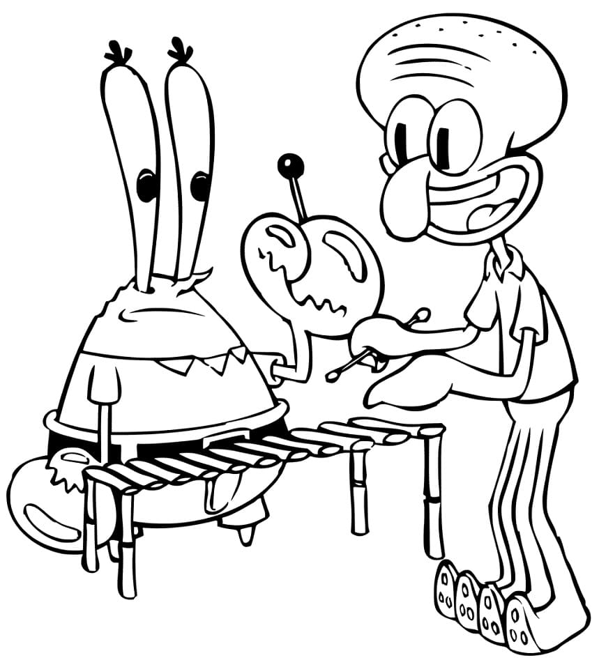 Mr. Krabs and Squidward