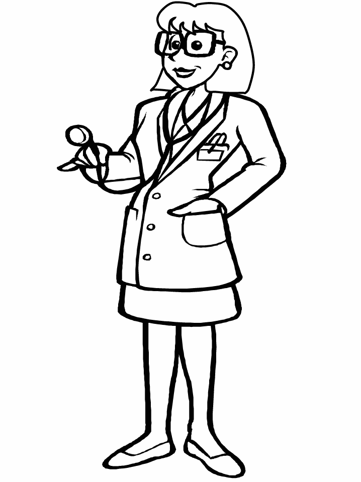 Mrs Doctor Coloring Page