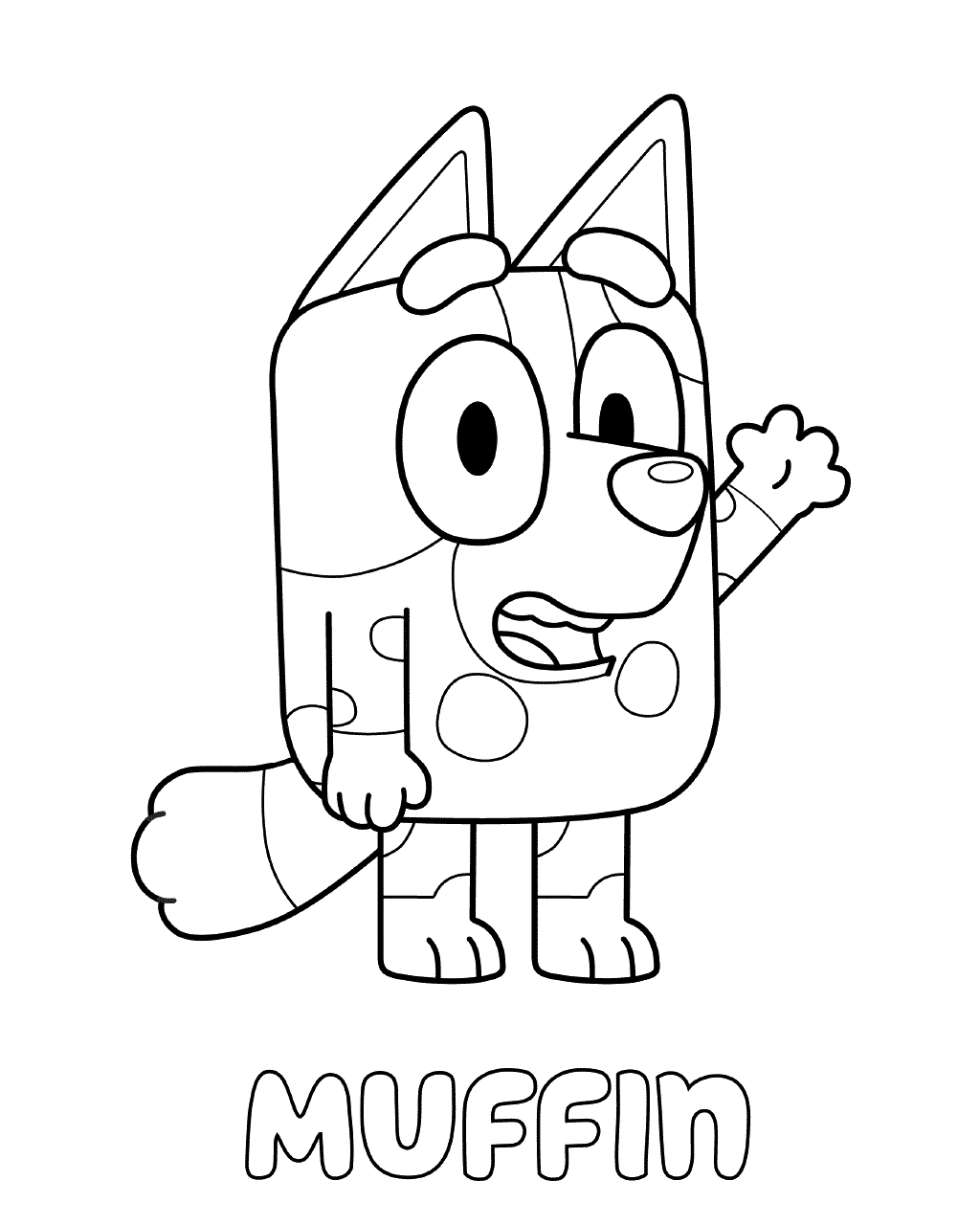 Muffin Blueys Coloring Pages   Coloring Cool