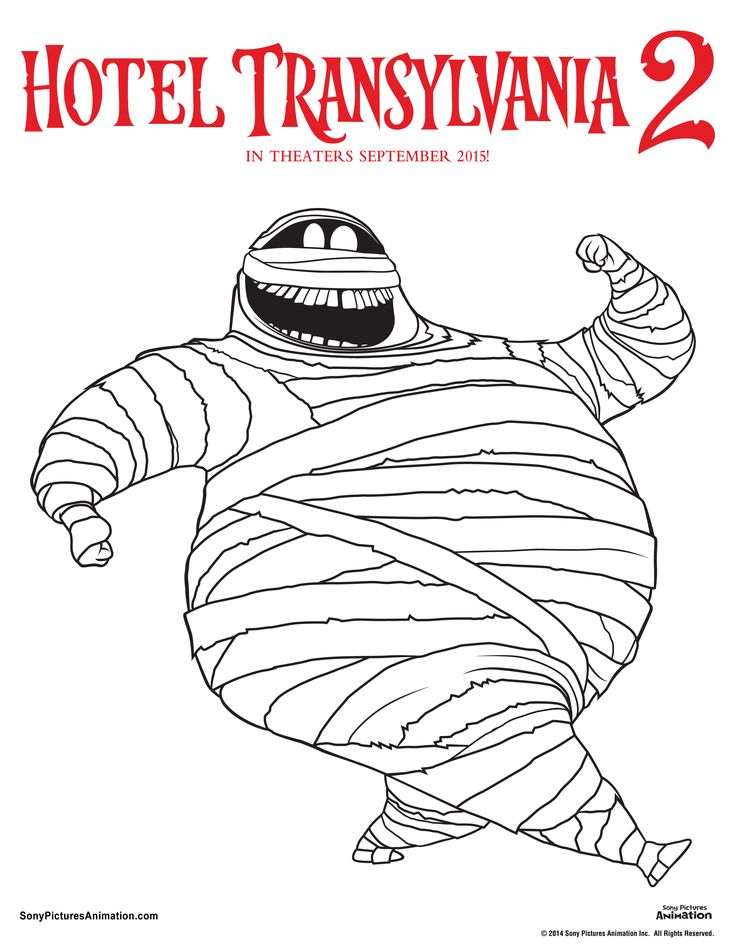 Murray The Big Fat Mummy Coloring Page